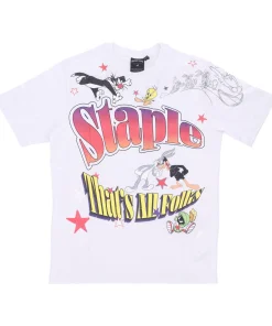Maglietta Uomo That's All Folks Tee X Looney Tunes White