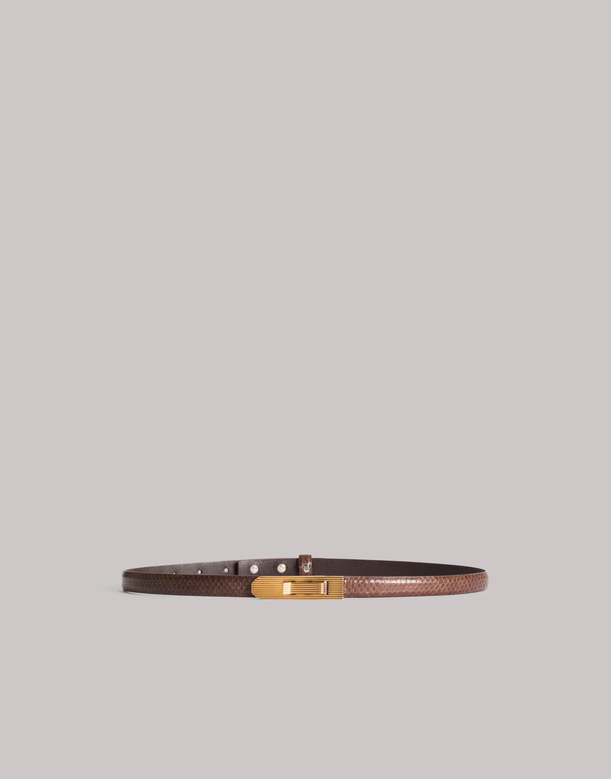 Cintura Sottile in Pelle di Serpente